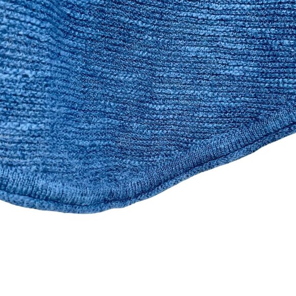 Eileen Fisher Organic Linen Cotton Knit Top V-Neck Easy Fit Long Length Blue Med - Picture 7 of 11